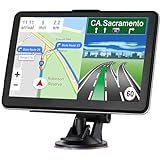 2024 Newest GPS Navigation for Car Truck Navigator 2024 US Maps 7 Inch Touch Screen Vehicle GPS Commercial Trucker Satellite Navigation Voice Speeding Warning, Free Lifetime Update of World Maps