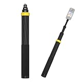 3m 9.8ft Carbon Fiber Extended Invisible Selfie Stick for Insta360 X4,Insta360 x3 ONE X2, ONE R, ONE X, ONE Action Camera (Yellow)