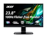 Acer KC242Y Hbi 23.8" Full HD (1920 x 1080) Zero-Frame Gaming Office Monitor | AMD FreeSync Technology | 100Hz | 1ms (VRB) | Low Blue Light | Tilt | HDMI & VGA Ports,Black