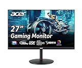 Acer Nitro 27" WQHD 2560 x 1440 PC Gaming IPS Monitor | AMD FreeSync Premium Up to 180Hz Refresh 0.5ms DCI-P3 95% 1 Display Port 1.2 & 2 HDMI 2.0 XV271U M3bmiiprx,Black