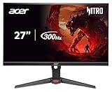 Acer Nitro 27" WQHD 2560x1440 IPS PC Gaming Monitor | AMD FreeSync Premium | 300Hz | Up to 0.5ms | 99% sRGB | DisplayHDR 400 | ErgoStand | VESA Mounting | 1 x DP 1.4 & 2 x HDMI 2.1 | XV272U F3bmiiprx
