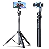 andobil MagStick Selfie Stick Tripod Compatible with MagSafe [Redefined Phone Tripod] 63.5" Extendable Magnetic Cell Phone Tripod Stand with Wireless Remote Tripod for iPhone 15 14 13 12 & All Phones