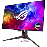 ASUS ROG Swift 27”1440P OLED DSC Gaming Monitor (PG27AQDM) - QHD (2560x1440), 240Hz, 0.03ms, G-SYNC Compatible, Anti-Glare Micro-Texture Coating, 99% DCI-P3, True 10-bit, DisplayPort,Black
