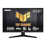 ASUS TUF Gaming 23.8” 1080P Monitor (VG247Q1A) - Full HD, 165Hz (Supports 144Hz), 1ms, Extreme Low Motion Blur, Adaptive-sync, FreeSync Premium, Shadow Boost, Speakers, Eye Care, HDMI, DisplayPort