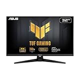 ASUS TUF Gaming 32” (31.5” viewable) 4K HDR DSC Gaming Monitor (VG32UQA1A) - UHD (3840 x 2160), 160Hz, 1ms, Extreme Low Motion Blur Sync, Freesync Premium, HDMI2.1, Speakers, 120% sRGB, DisplayHDR 400