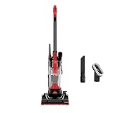 BISSELL CleanView Compact Upright Vacuum, Fits In Dorm Rooms & Apartments, Lightweight with Powerful Suction and Removable Extension Wand, 3508, Red,black