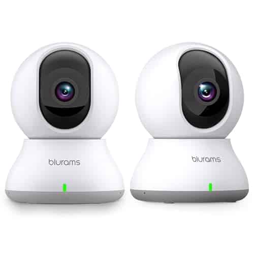 blurams Indoor Camera, 2K Pet Camera 360° Security Camera for Home Security with Phone App, Motion Tracking, 2-Way Audio, IR Night Vision, Siren, Works with Alexa & Google Assistant(2.4GHz ONLY)