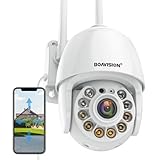 BOAVISION 4K/8MP Security Camera Outdoor, Wireless WiFi IP Camera Home Security System 360° View,Human/Pet/Vehicle Detection, auto Tracking,Two Way Talk,pan Tile Full Color Night Vision