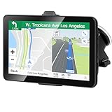 Car GPS Navigation 2024 Maps, 7 Inch Truck Navigation Touch Screen Vehicle GPS Commercial Trucker Satellite Navigation Speeding Warning, Voice Navigation, POI, Free Lifetime Update of World Maps