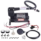 CNRAQR 150PSI Heavy Duty Air Train Horn/Air Ride Suspension Compressor with 1/4NPT 12V for Car Horns/Pneumatic Suspension Systems/Pneumatic Tools/Car Tires/Motorcycle Tires