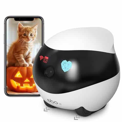 Enabot Home Security Camera with Self-Charging, Night Vision, Wireless Camera for Pet Elderly Baby, 16GB SD Storage APP Remote Control