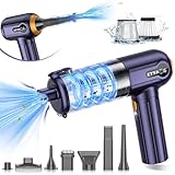 EYYA Handheld Car Vacuum Cleaner Cordless, 16000PA High Power Portable Small Car Vacuum Cleaner & Air Duster, 2 Gear, Digital Display, 6-in-1 Mini Hand Held Vacuum Cleaner for Car, Home, Pet Hair