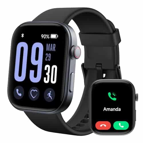 Fitpolo Smart Watches for Men/Women, 1.99” Large AMOLED Display Fitness Tracker Watch with AI Voice, Bluetooth Call, Heart Rate/SpO2/Sleep/Stress Monitor, 12 Days Battery, 105 Sport Modes