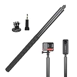 FSAYAML 300cm/118in Ultra Long Selfie Stick Pole, 1/4" Premium Aluminium Alloy Extension Monopod with Adapters for DJI Action 4 GoPro 12 11 10 9 8 7 Insta360 GO 4 X4 AcePro