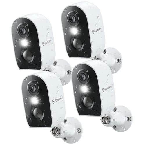 GALAYOU Cameras for Home Security Outside - 2K Battery Powered WiFi Surveillance Indoor/Outdoor, Security Cameras with AI Motion Siren, Color Night Vision, Spotlight, Waterproof, Cloud/SD Storage