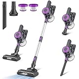 Galobao Cordless Vacuum Cleaner, 28Kpa Powerful Suction, Stick Cordless Vacuum 6 in 1, Detachable Battery Up to 40 Min Runtime, Lightweight Cordless Vacuum for Home Pet Hair Hard Floor, Grape