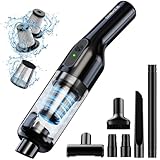 Handheld Vacuum Cordless, Car Vacuum with 16000Pa Powerful Suction, Lightweight at 1.3 lbs, Rechargeable Vacuum Cleaners for Home Office Car Pets with Brushless Motor, Multiple Accessories