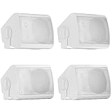 Herdio 5.25 Inches 600 Watts Passive Indoor Outdoor Speakers Wired Waterproof,Wall Mount Speakers with Loud Volume Suitable for Patio,Garden Home Theater,White (4 Speakers)