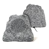 Herdio 8" Outdoor Rock Speakers Hardwired 600 Watt,IPX6 Waterproof Design for Pool, Garden, Deck, and Outdoor Activities (Gray,Pair)