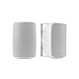 Klipsch KIO-650 Indoor/Outdoor Premium Speakers with Powerful Bass (Pair, White) | All-Weather Durability |6.5 inch Long-Throw Cerametallic Woofer | Paintable UV-Resistant ABS Enclosure