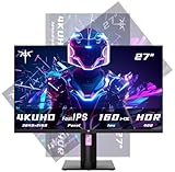 KTC 27 Inch 4K Gaming Monitor, UHD 160Hz/144Hz 1ms Fast IPS Monitor, Freesync/G-Sync, HDR400, 132% sRGB, HDMI DisplayPort, VESA, Tilt/Height/Pivot Adjustable, H27P22S