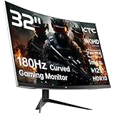 KTC 32 inch Curved Gaming Monitor, 165Hz 1ms MPRT, 2K 1440P 144Hz Monitor, 1500R HVA Display, FreeSync Premium, HDR, 120% sRGB, DisplayPort/HDMI/USB, Vesa Support 3.9x3.9'', PC Monitor for Gamers