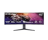 LG 45GR65DC-B Ultragear Curved Gaming Monitor 45-Inch 32:9 QHD 200Hz 1ms UltraWide Display AMD FreeSync Premium Pro VESA DisplayHDR 600 HDMI 2.1 x2 DP UBS x3 Tilt/Height/Swivel Stand - Black