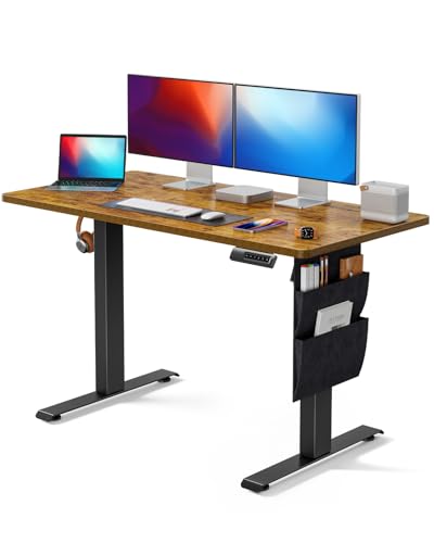 Marsail Standing Desk Adjustable Height Home Office Desk,‎48x24 Inch Electric Standing Desk, Stand up Desk with Storage Bag,Headphone Hook for Computer Workstations Desk Memory Preset