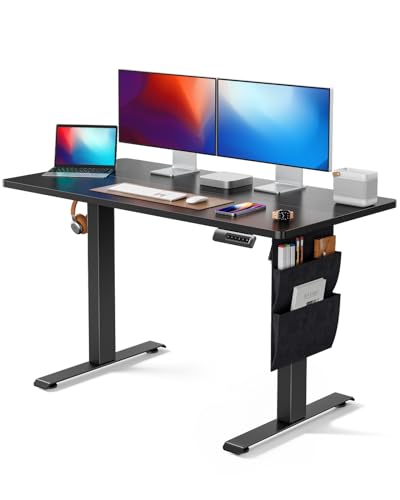 Marsail Standing Desk Adjustable Height Home Office Desk,‎48x24 Inch Electric Standing Desk, Stand up Desk with Storage Bag,Headphone Hook for Computer Workstations Desk Memory Preset
