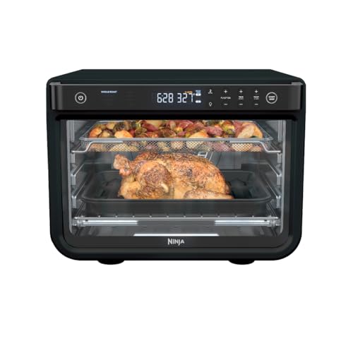 Ninja DT202BK Foodi 8-in-1 XL Pro Air Fry Oven, Large Countertop Convection Oven, Digital Toaster Oven, 1800 Watts, Black, 12 in.