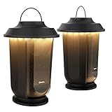 Onforu Outdoor Bluetooth Speaker with LED Lights, 2 Pack Wireless Loud Stereo Sound Lantern Speakers, True Wireless Stereo Pairing Patio Speakers, Bluetooth 5.0, Christmas Party Speakers for Garden