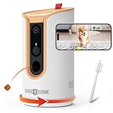 PARIS RHÔNE 2K Pet Camera, 360°View Dog Camera Treat Dispenser, 5G WiFi Pets Monitoring with Phone APP, Two-Way Audio, Infrared Night Vision, Barking Detection and Motion Alerts, Works with Alexa