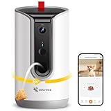 Pet Camera Dog Treat Dispenser: 2K Video Two Way Audio 360 Automatic Tracking for Cat Dogs - 5g WiFi Remote View and Bark Alert on Phone App Compatible with Alexa & Google Assistant