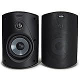 Polk Audio Atrium 5 Outdoor Speakers with Powerful Bass (Pair, Black), All-Weather Durability, Broad Sound Coverage, Speed-Lock Mounting System
