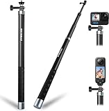 REYGEAK 10ft Long Selfie Stick Pole Invisible (118inch/300cm),Light Carbon Fiber Extension Monopod for GoPro HERO13/12/11/10 Ultra Long Selfie Pole for Insta360 X4/X3/AcePro,Go 3 DJI Action 4/Pocket 3