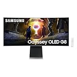 SAMSUNG 34" Odyssey G85SD Series QD-OLED Ultra WQHD Curved Gaming Monitor, 175Hz, 0.03ms, DisplayHDR True Black 400, AMD FreeSync Premium Pro, Advanced Game Streaming, LS34DG856SNXZA, 2024