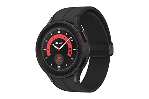 SAMSUNG Galaxy Watch 5 Pro 45mm Bluetooth Smartwatch w/Body, Health, Fitness and Sleep Tracker, Black (Renewed)