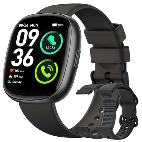 Smart Watches for Men Women Fitness: Fitness Tracker with Blutooth Call 24/7 Heart Rate SpO2 Sleep Monitor 5ATM Waterproof 120+ Sport Mode Activity Trackers Compatible iPhone Android Phones (3 Bands)