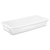 Sterilite 6-Pack Stackable Storage Bin with Lid, Clear Plastic Design, 41 Quart
