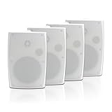 STUDIOFINIX 6.5 Inch Outdoor Speakers Wall-Mounted 800W - Waterproof and High-Performance Audio Solution for Indoor/Outdoor,Home,Patio,Garden,Backyard(4 Passive Speakers Bundle/White)