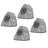 Theater Solutions 4R4G New Wired Outdoor Garden Waterproof Granite Rock Patio Speakers (set of 4)