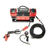 Thor's Lightning Bolt Portable 12v True Dual Air Compressor 10.6 CFM with Digital Pressure Gauge, Single-Tire Inflator/Deflator Air Gun