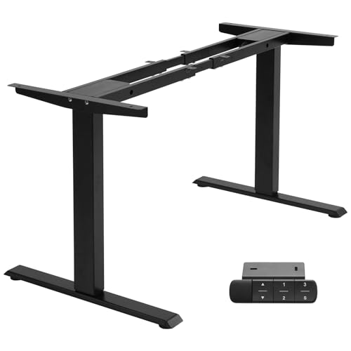 TOPSKY Dual Motor Electric Adjustable Standing Computer Desk for Home and Office (Black Frame only)