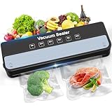 Vacuum Sealer Machine Food Vacuum Sealer for Food Storage Food Sealer Machine 6-in-1 for Dry/Moist Modes, Compact Design with 10 Vacuum Sealer Bags