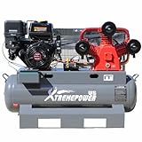 XtremepowerUS 13HP Air Compressor Tank 30 Gallon Gas-Powered Service Truck Horizontal Compressor Tank