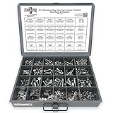 18-8 (304) Stainless Steel Hex Cap Screws Bolts Nuts Washers Assortment Kit - 574 Pcs!