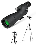 25-75x80 Spotting Scope with 2m Stabilizing 4-Section Tripod - True 25-75X Zoom, HD Optics, Waterproof, BAK4 Prism - Ideal for Hunting, Target Shooting, Birding