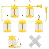 50FT Construction String Lights, 150W LED Industrial Grade 3 Adjustable Light Panels 15000LM Super Bright for Construction Sites,Temporary Work, Jobsite,Outdoor Lighting with 5 Bulbs and Climbing Hook