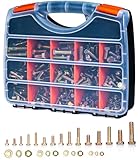 700pcs Metric Bolt Assortment, M6 M8 M10 M12, Grade 8.8 Heavy Duty, Yellow Zinc Plated, 10-50mm Length, Bolts and Nuts Kit