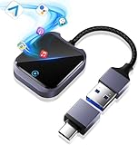 Carplay Wireless and Android Auto Wireless Adapter with Fast Stable 5Ghz WiFi Bluetooth, Wireless Android Auto Car Adapter Applies to Cars After 2016 & Phone with Android10+& USB-A/Type-C